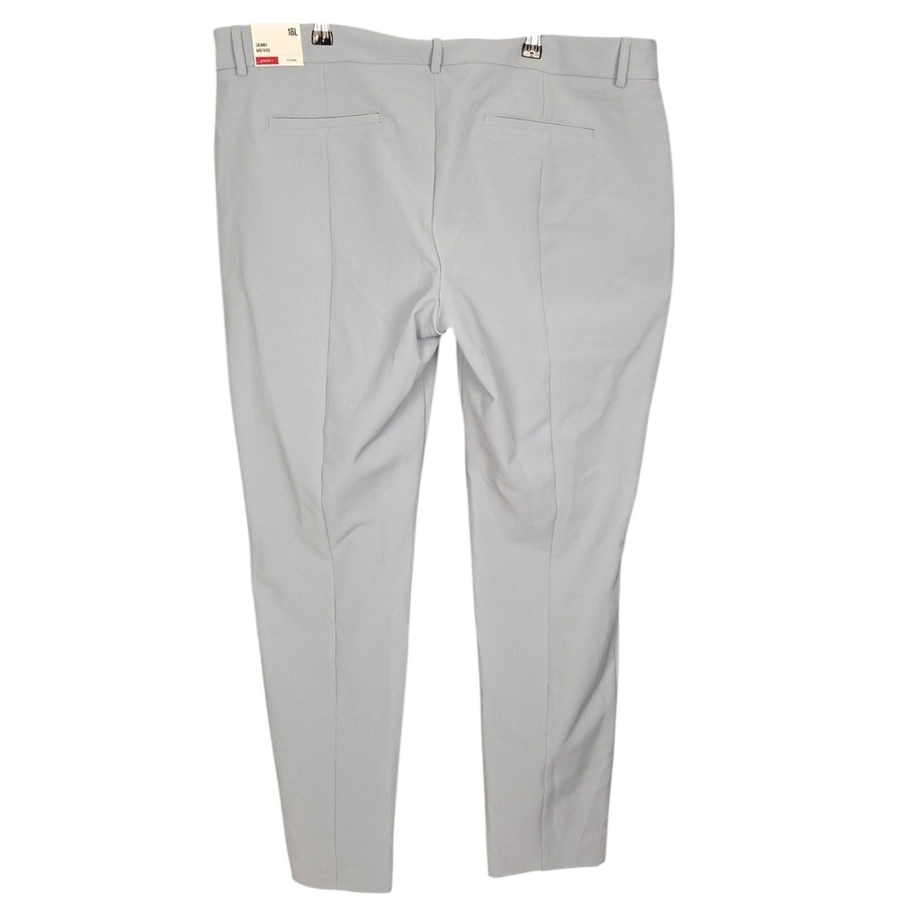 Express Skinny Dress Pants Women 18L Light‎ Blue Mid Rise Extreme Stretch+ New - Picture 3 of 7
